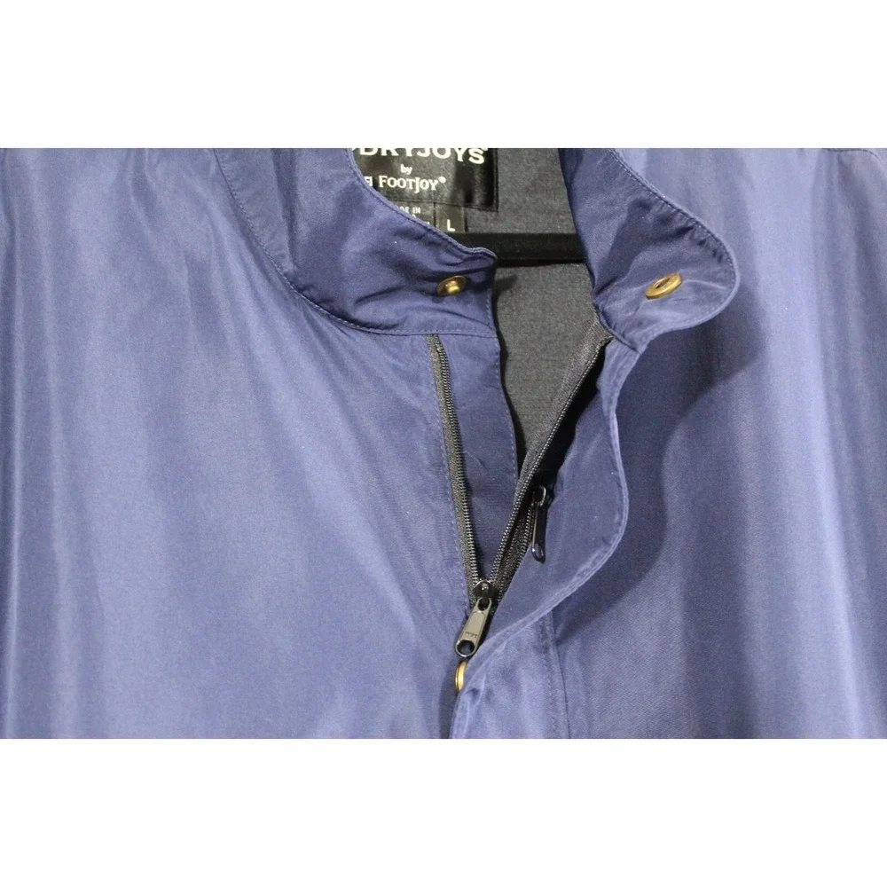 FJ DryJoys Vest‎ Mens L Navy Blue 1/4 Zip Mock Neck Windbreaker Jacket Golfing